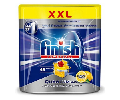Akcesoria do zmywarek FINISH Kapsulki Quantum Max 45 cytrynowe
